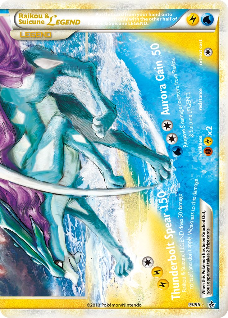 Raikou & Suicune LEGEND Pokémon card