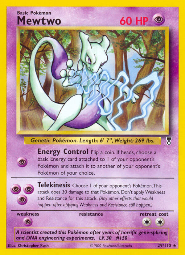 Mewtwo Pokémon card