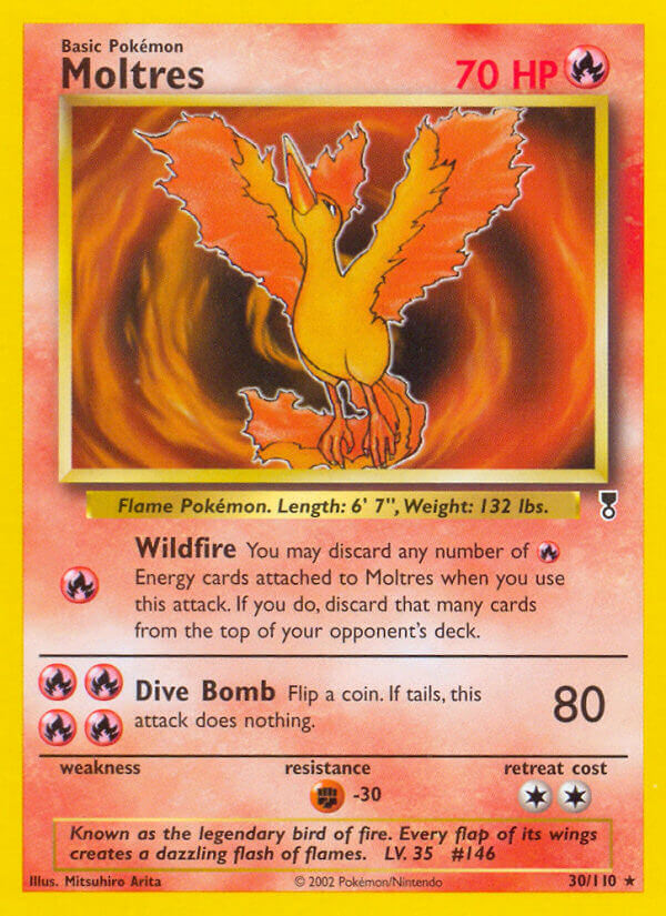 Moltres Pokémon card