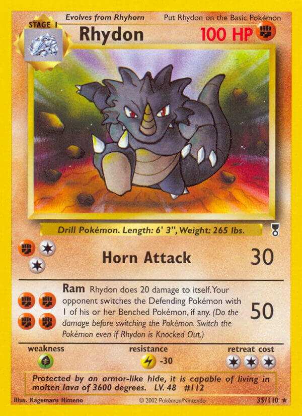 Rhydon Pokémon card