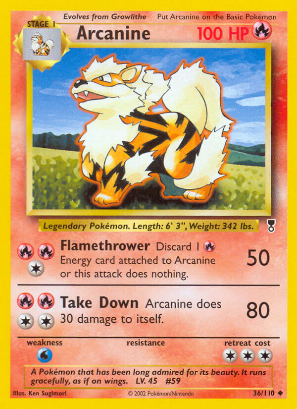 Arcanine Pokémon card
