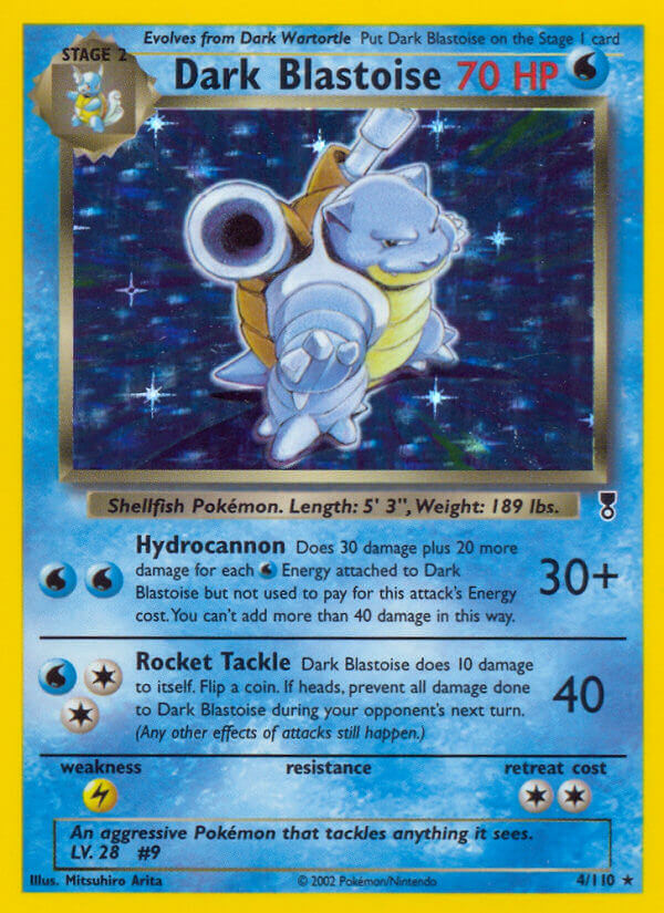 Dark Blastoise Pokémon card