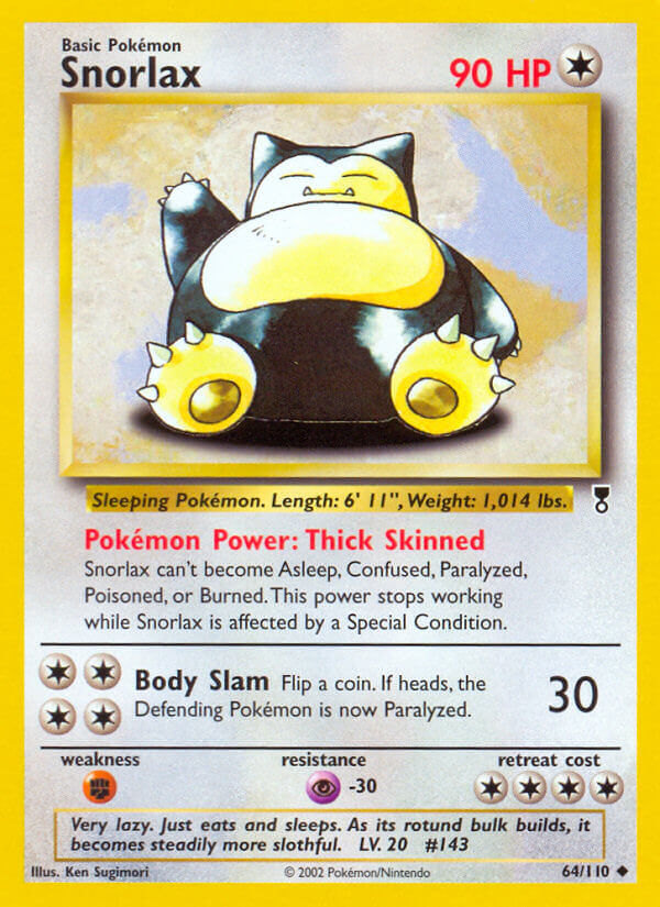 Snorlax Pokémon card