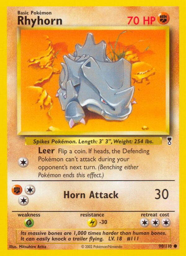 Rhyhorn Pokémon card