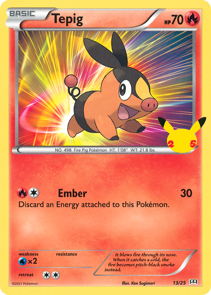 Tepig Pokémon card