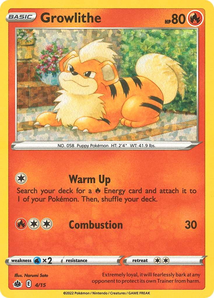 Growlithe Pokémon card