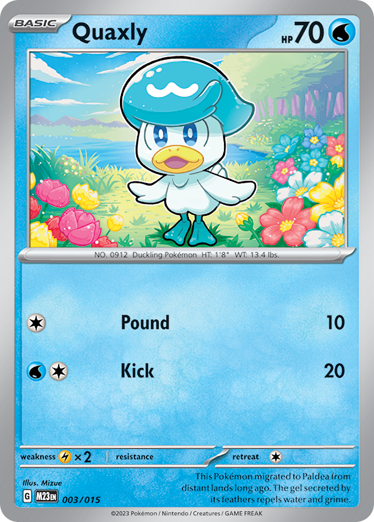 Quaxly Pokémon card