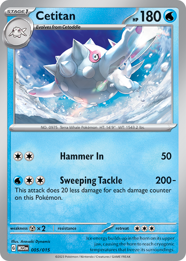 Cetitan Pokémon card