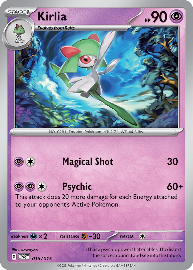 Kirlia Pokémon card