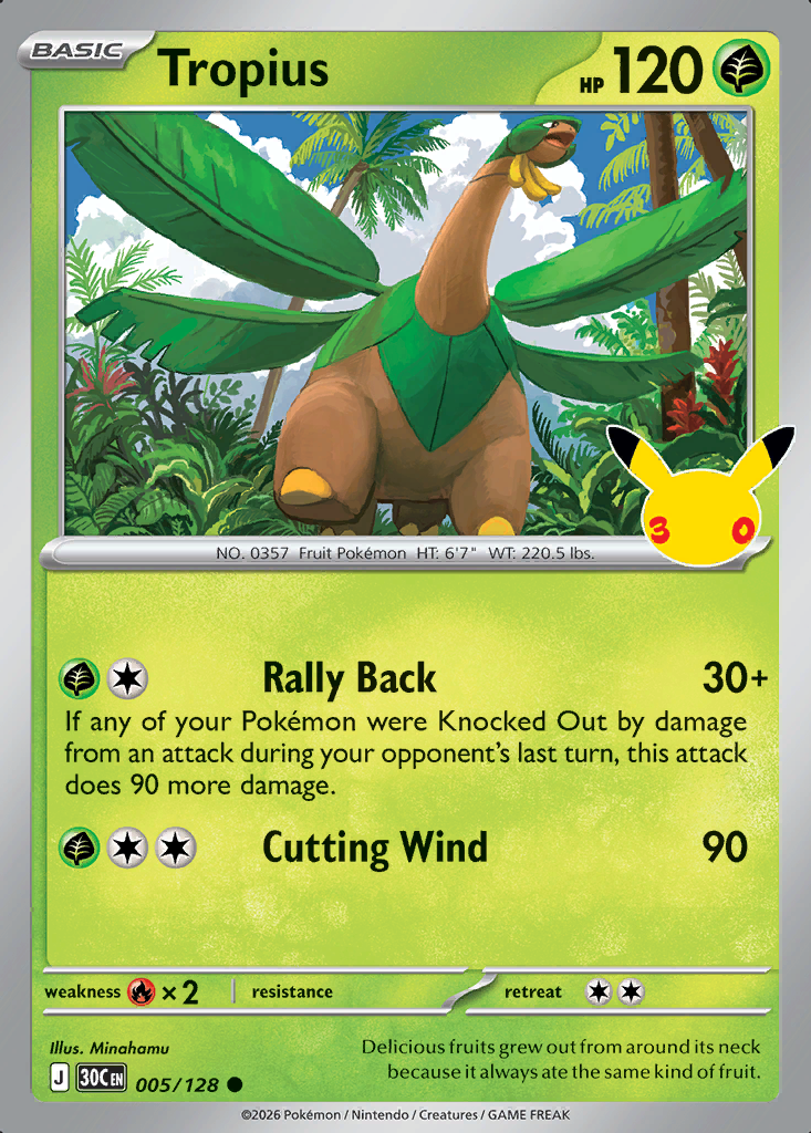 Tropius Pokémon card