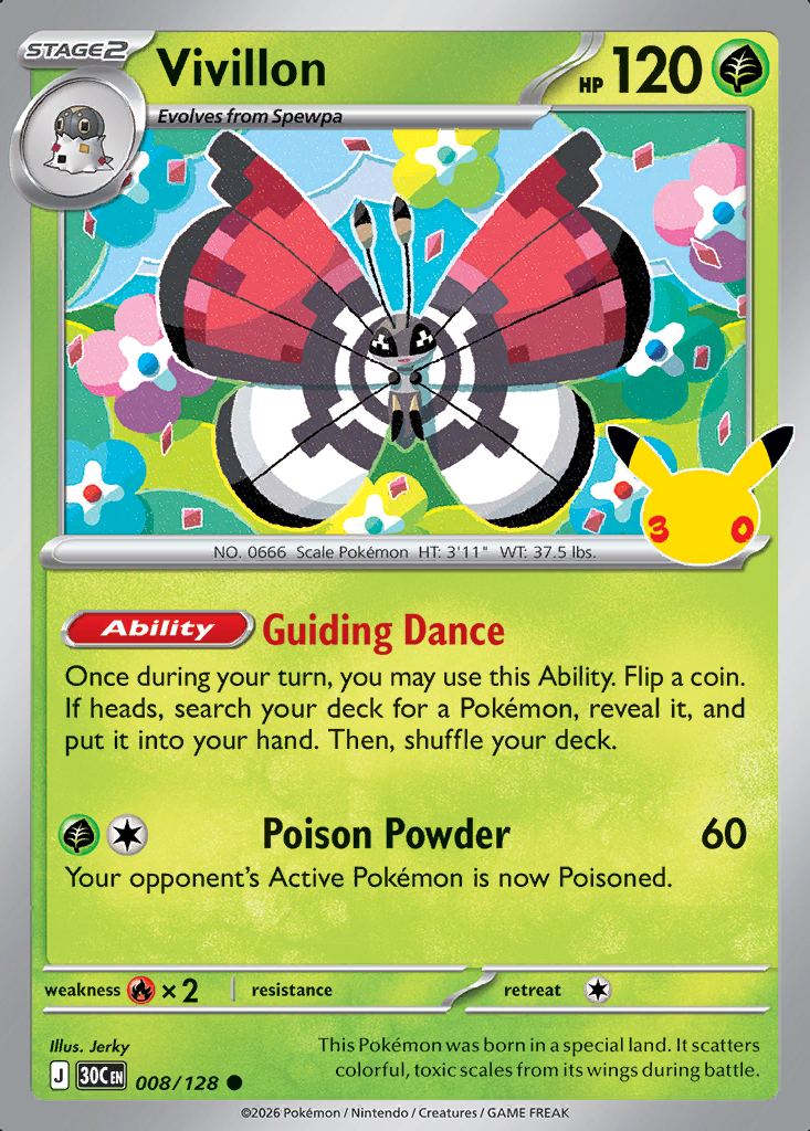 Vivillon Pokémon card