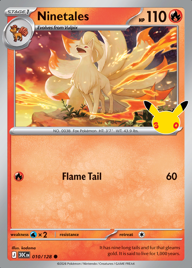 Ninetales Pokémon card