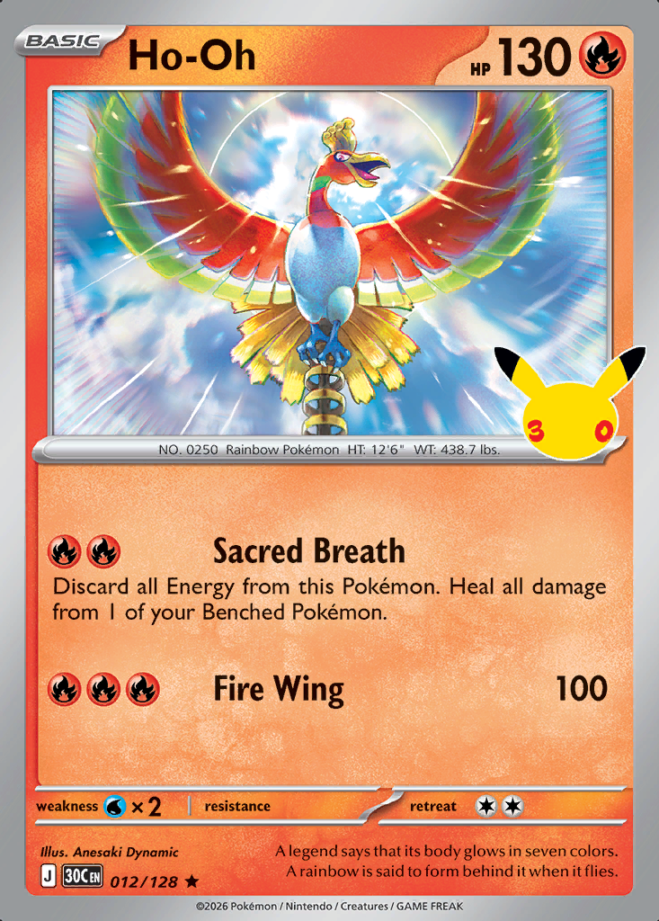 Ho-Oh Pokémon card