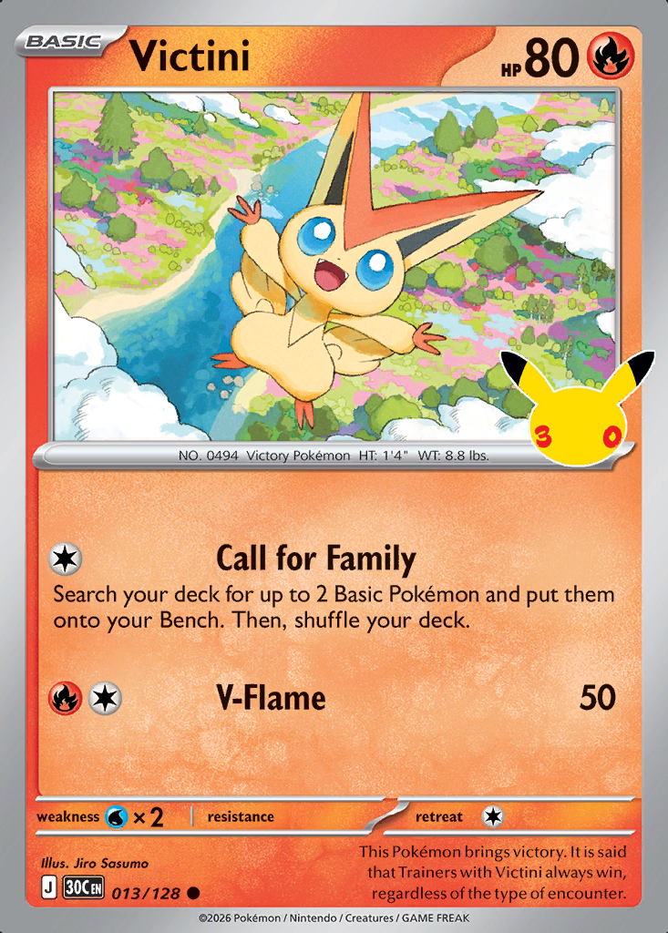 Victini Pokémon card