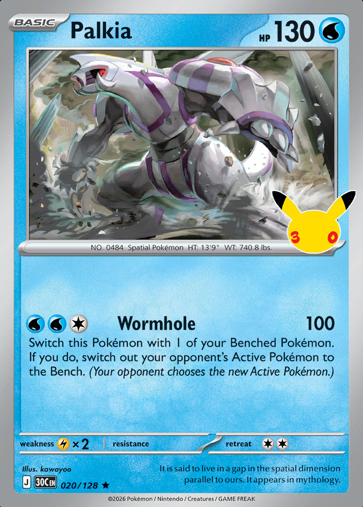 Palkia Pokémon card
