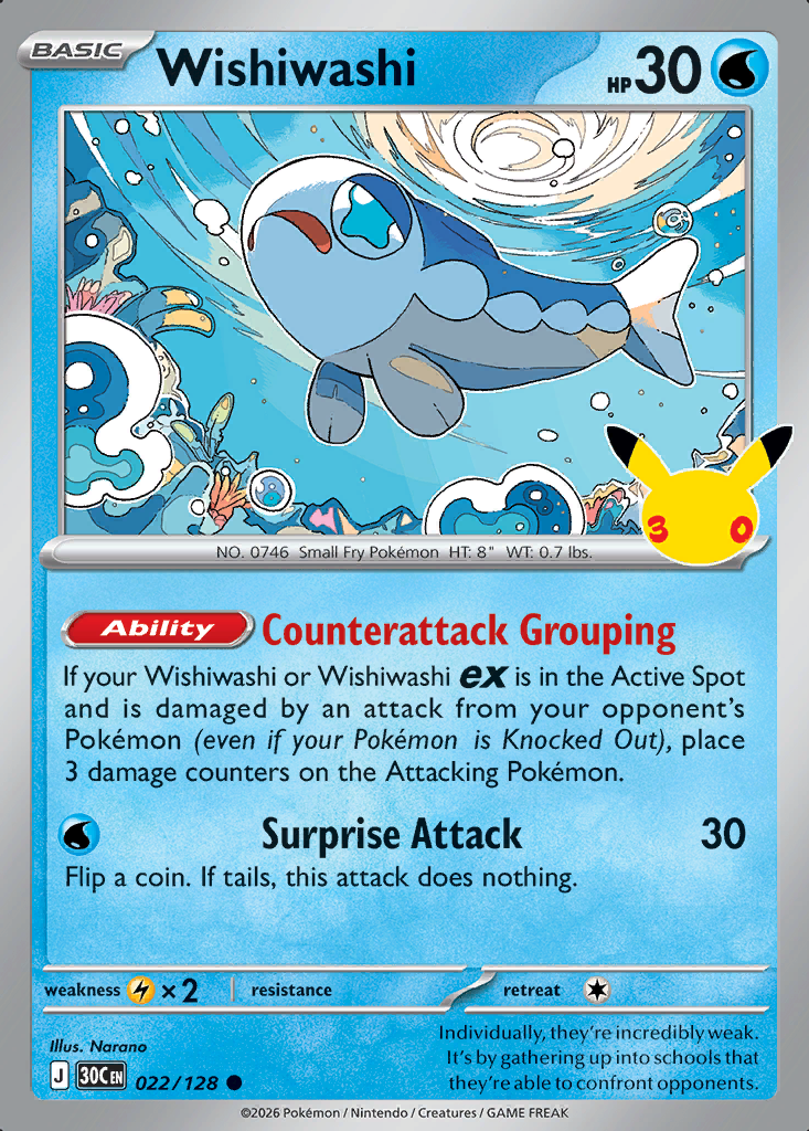 Wishiwashi Pokémon card