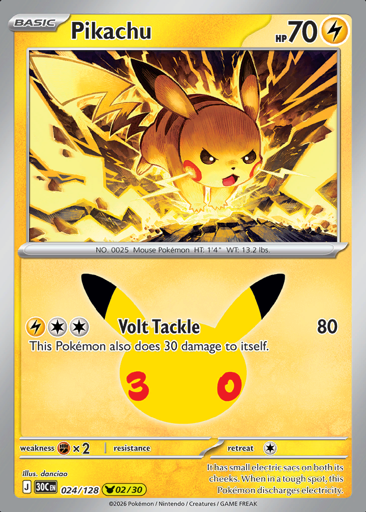 Pikachu Pokémon card