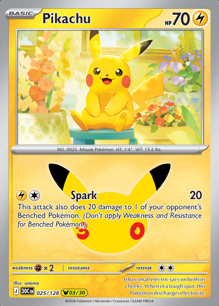 Pikachu Pokémon card
