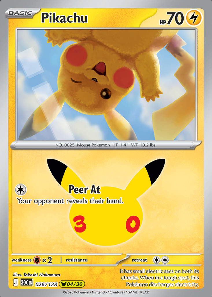 Pikachu Pokémon card