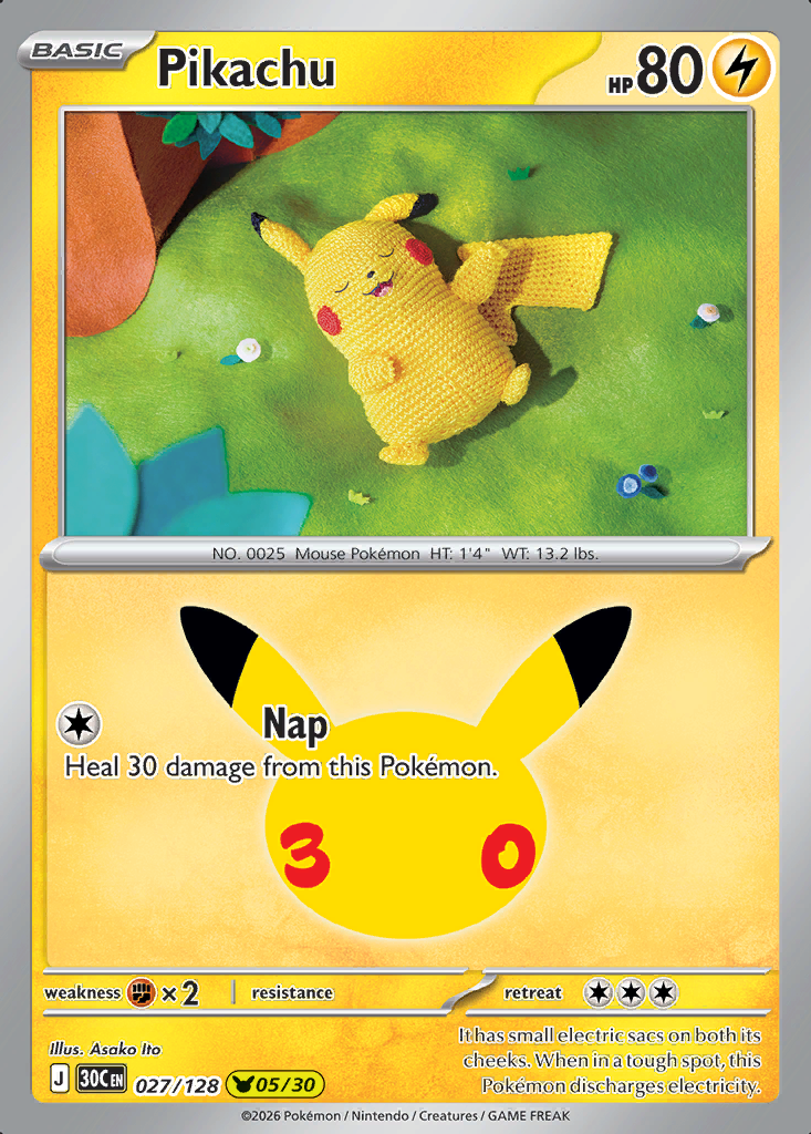 Pikachu Pokémon card