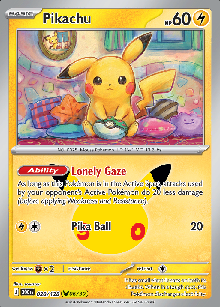 Pikachu Pokémon card