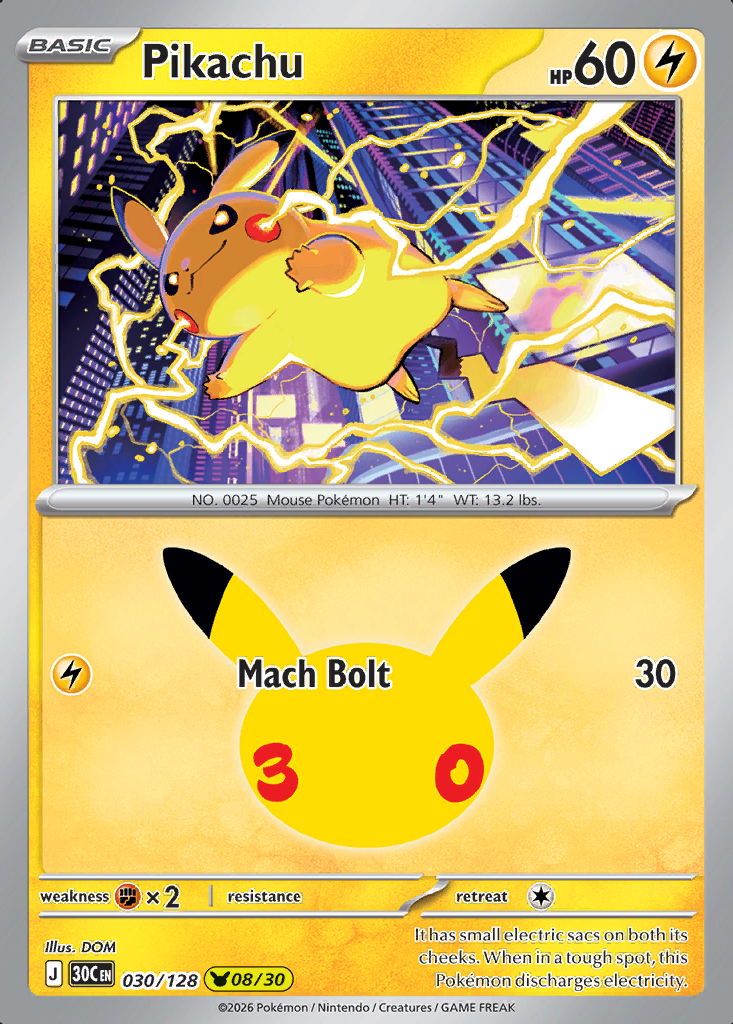 Pikachu Pokémon card