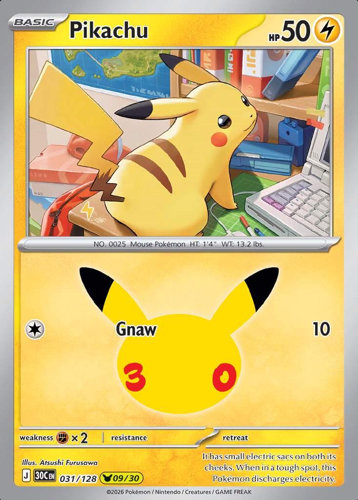 Pikachu Pokémon card