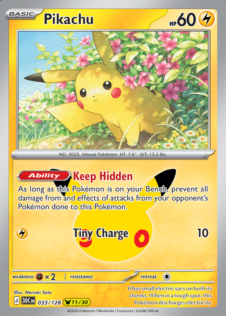 Pikachu Pokémon card