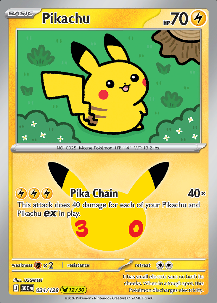 Pikachu Pokémon card