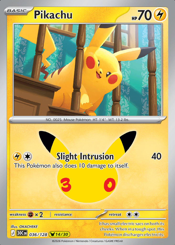 Pikachu Pokémon card