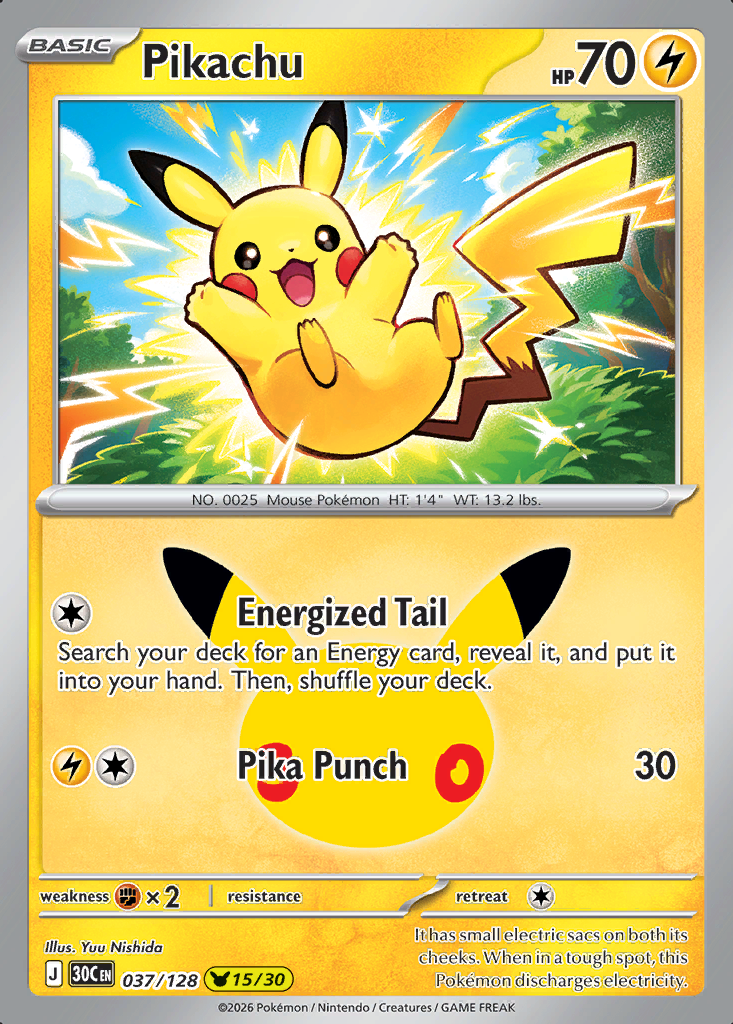 Pikachu Pokémon card