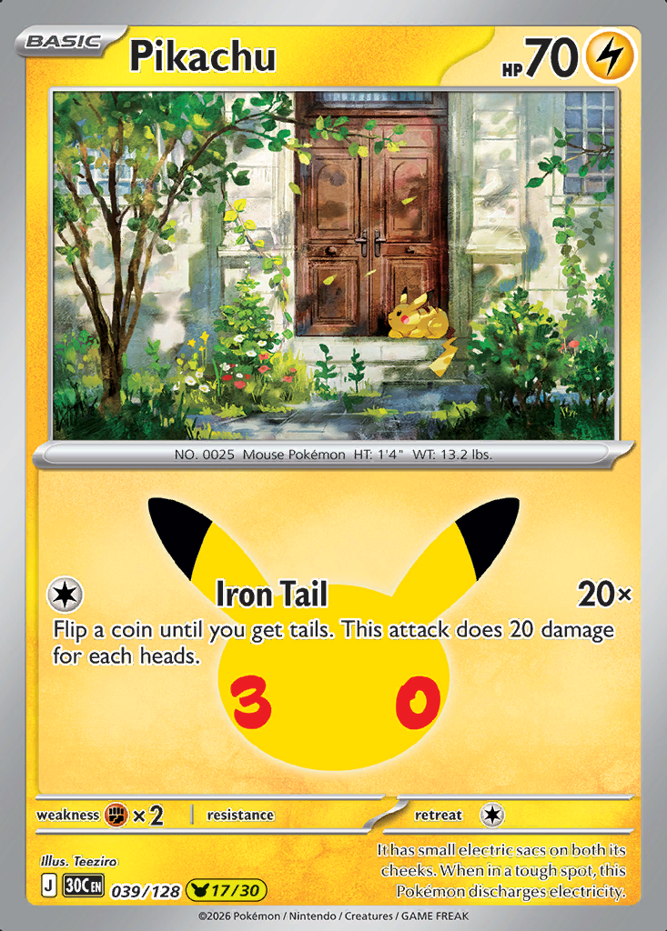 Pikachu Pokémon card