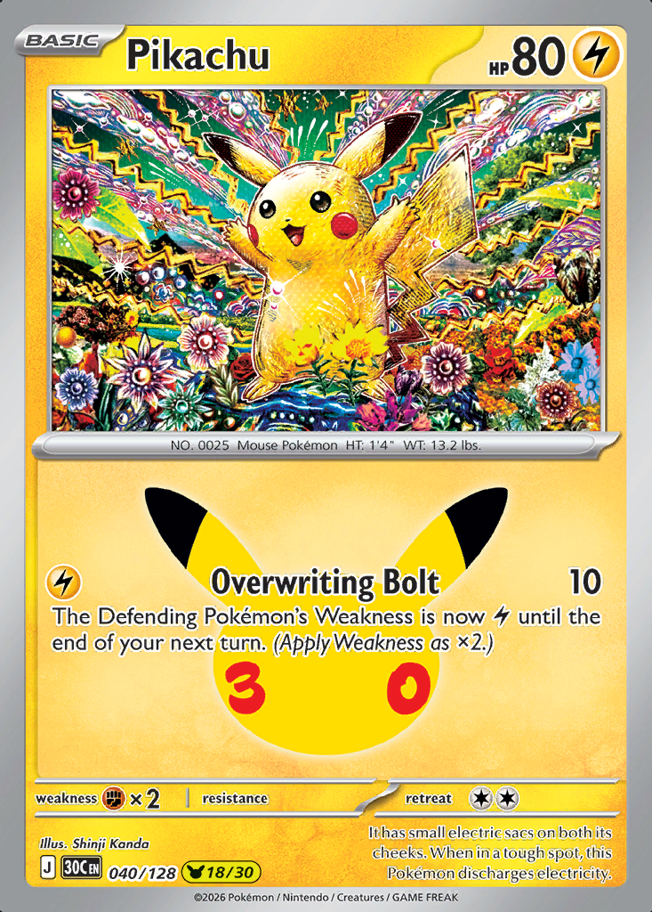 Pikachu Pokémon card