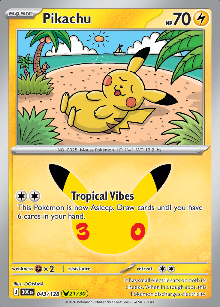 Pikachu Pokémon card