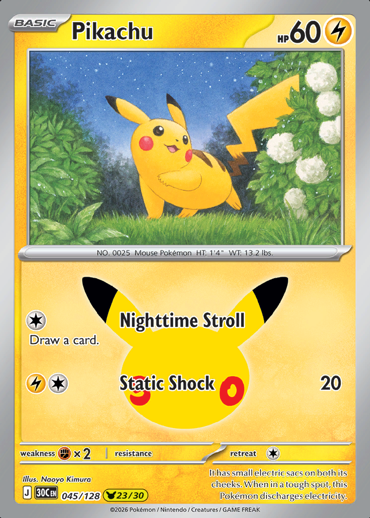 Pikachu Pokémon card