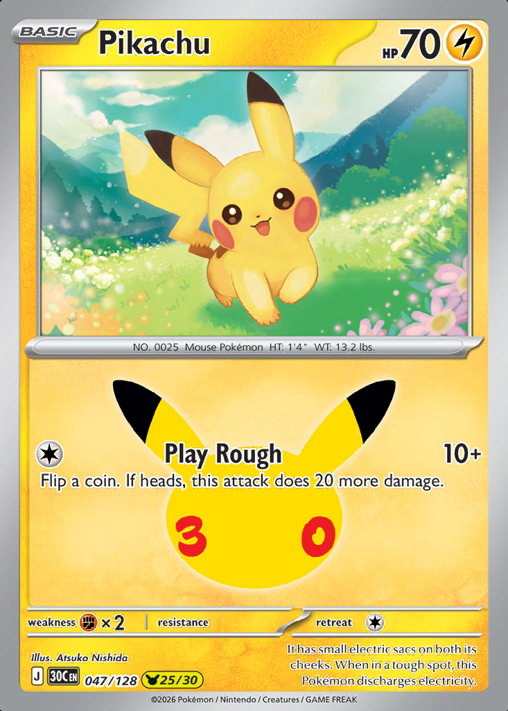 Pikachu Pokémon card