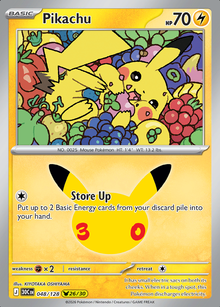 Pikachu Pokémon card