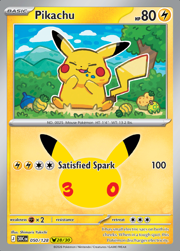 Pikachu Pokémon card
