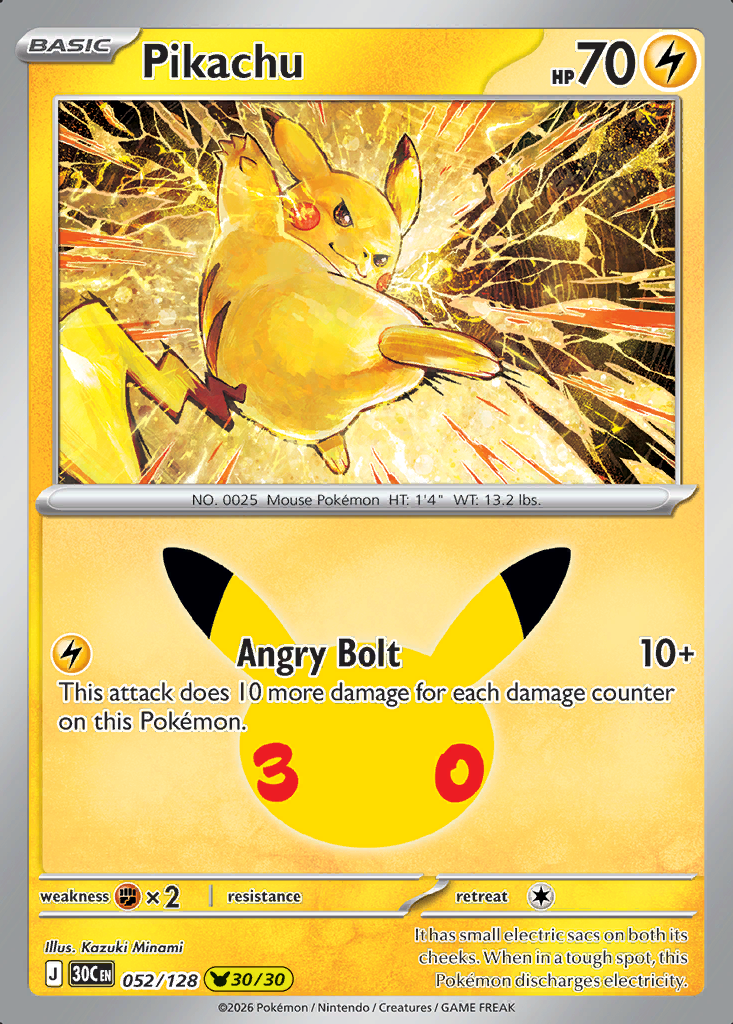 Pikachu Pokémon card