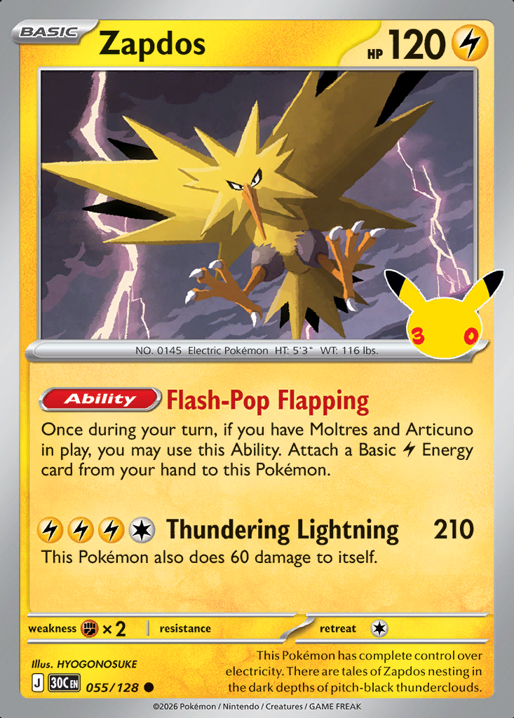 Zapdos Pokémon card