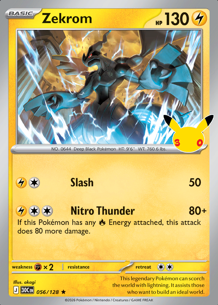 Zekrom Pokémon card