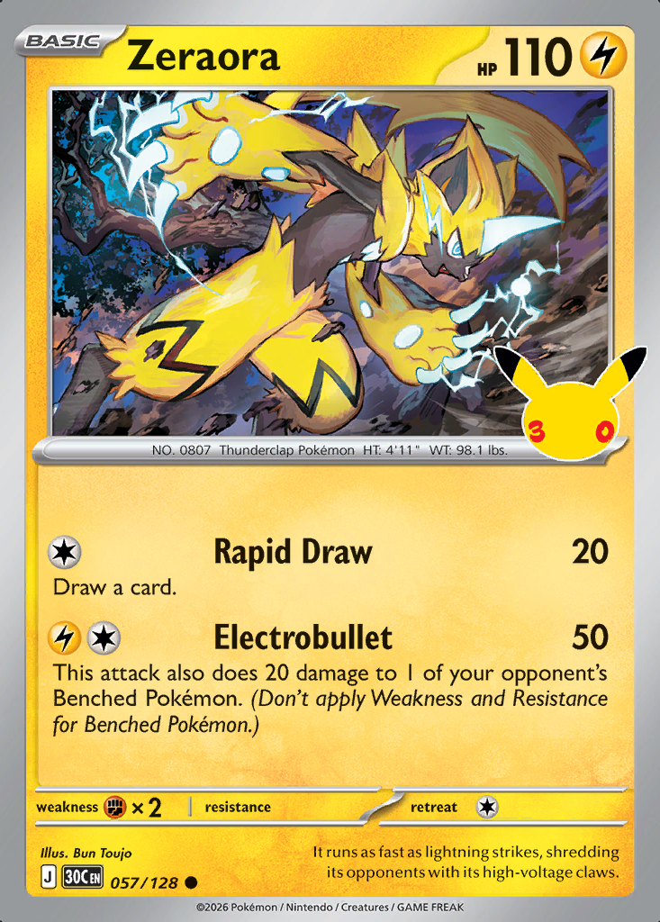 Zeraora Pokémon card