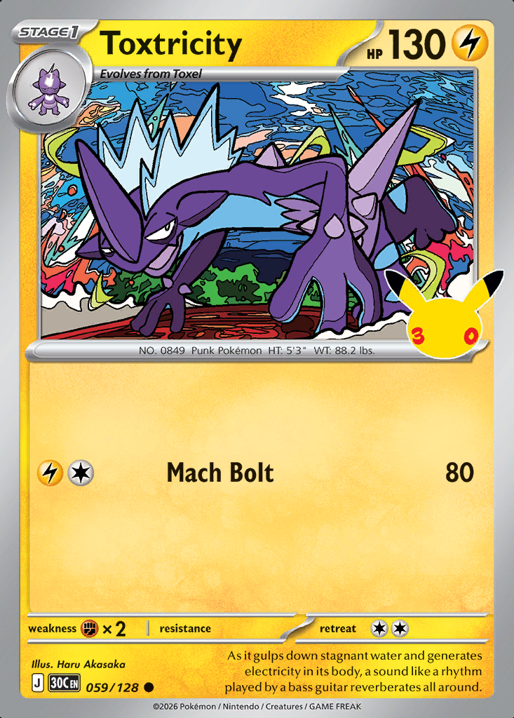 Toxtricity Pokémon card