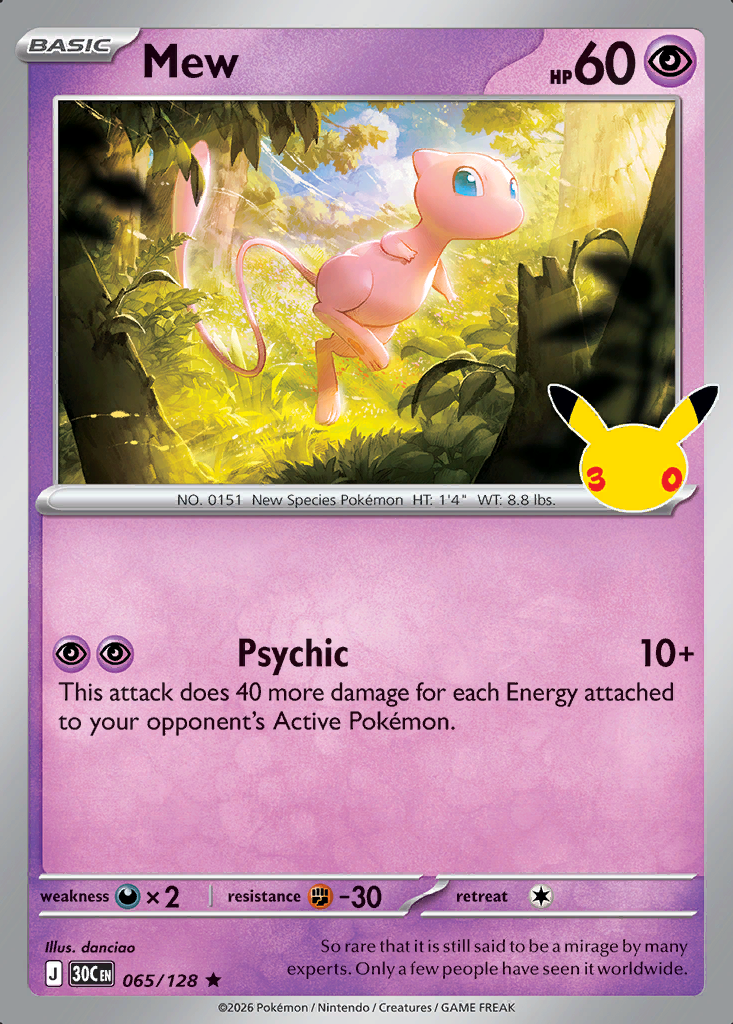 Mew Pokémon card