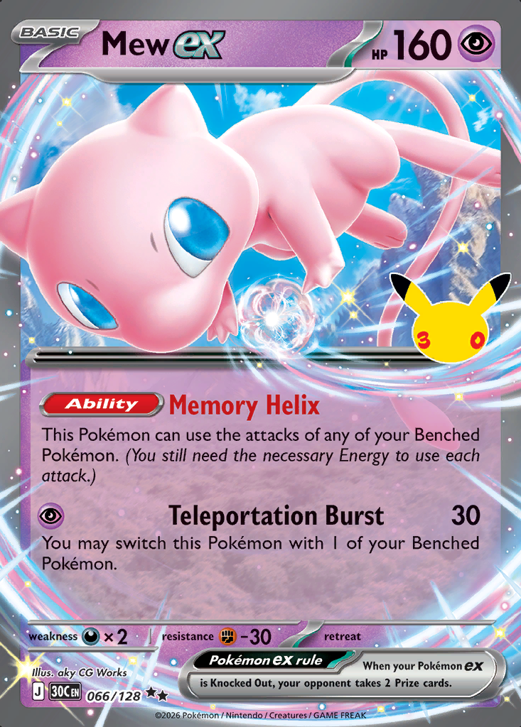 Mew ex Pokémon card