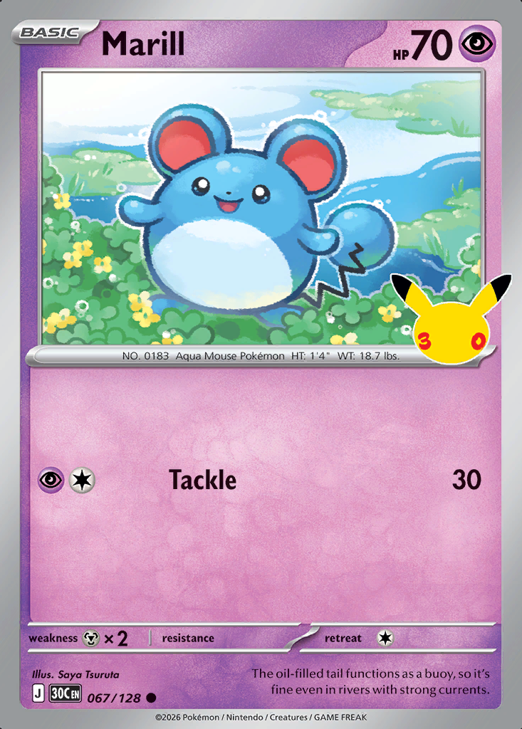Marill Pokémon card
