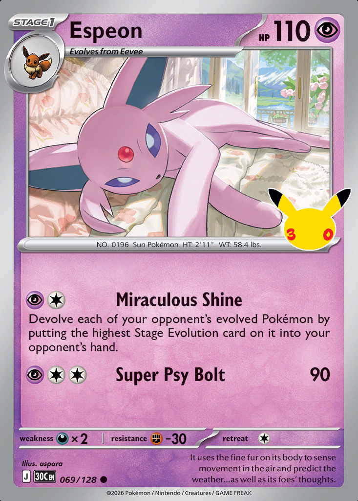 Espeon Pokémon card