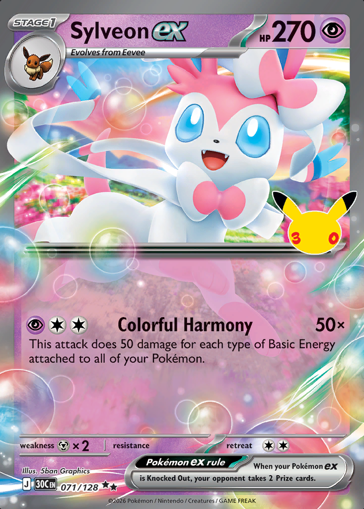 Sylveon ex Pokémon card