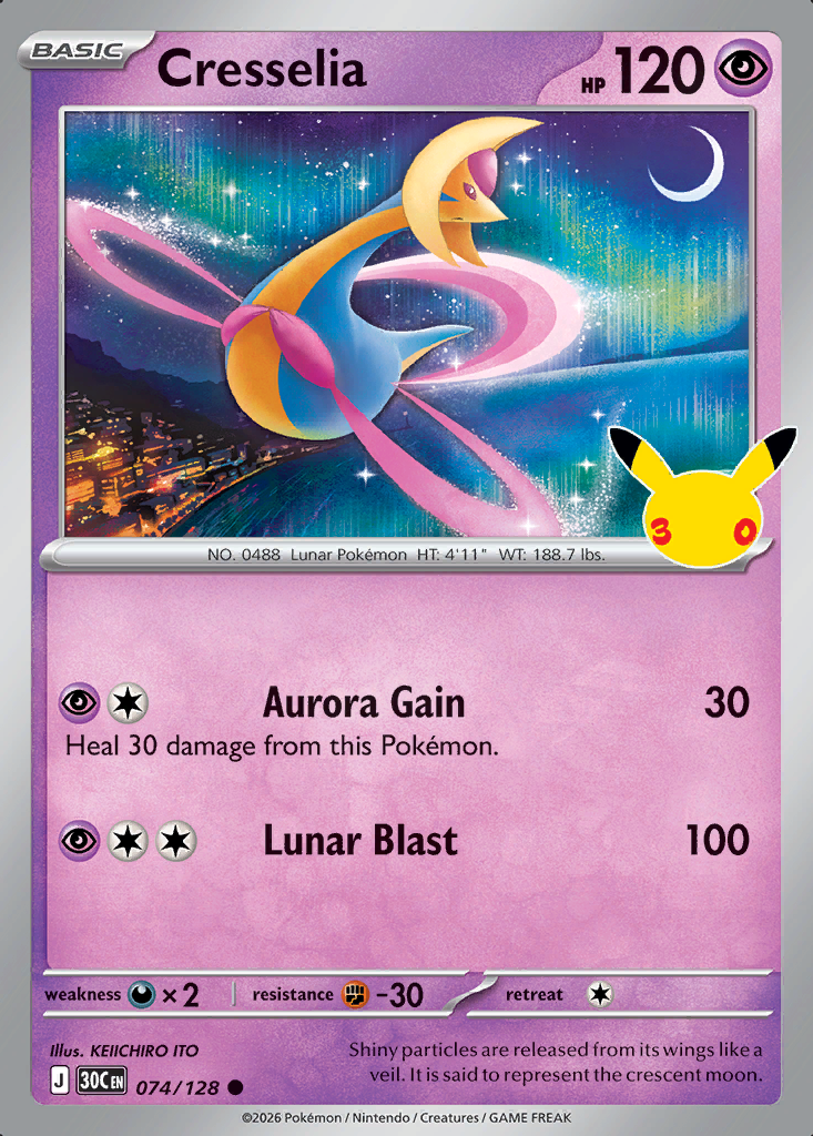 Cresselia Pokémon card