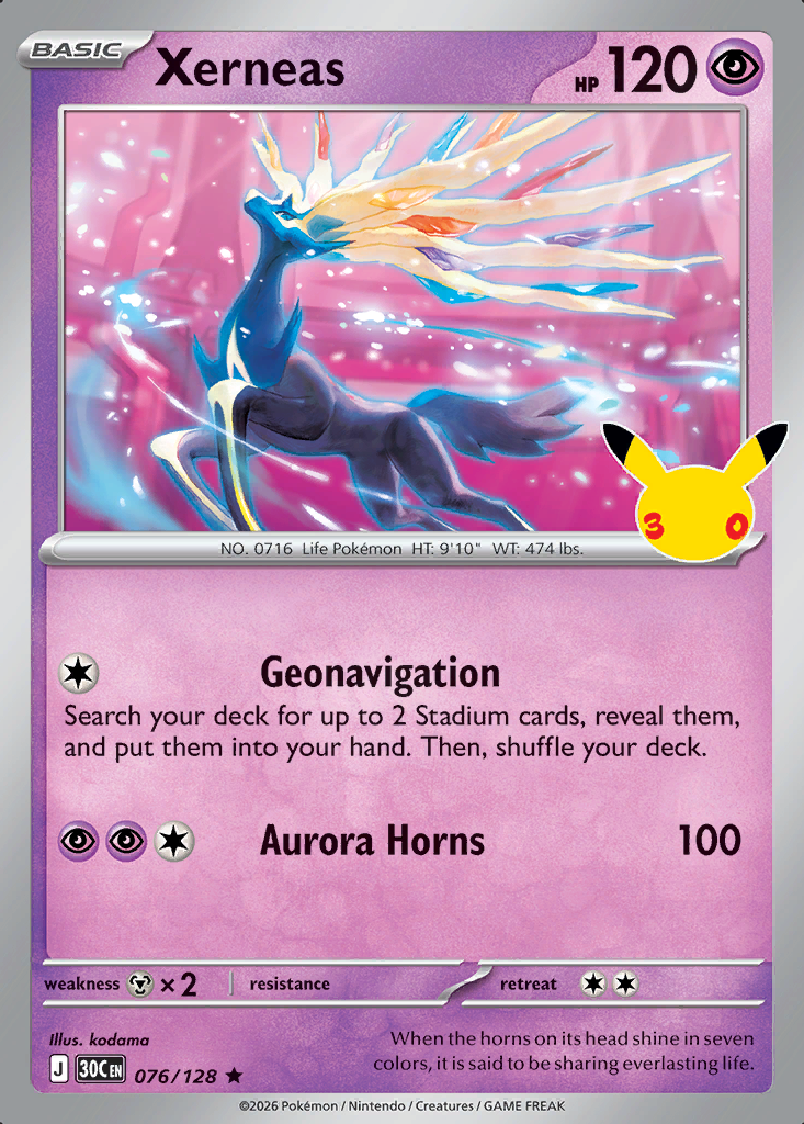Xerneas Pokémon card